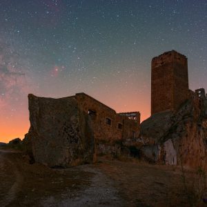 Milky Way, Saturn and Jupiter