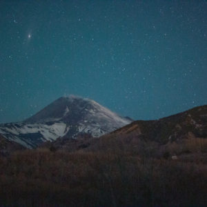 Andromeda Galaxy Over Mount Etna