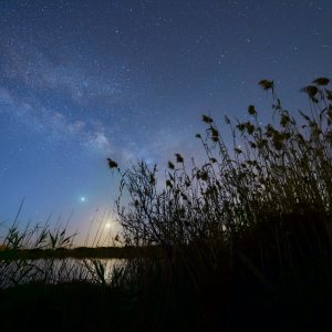 Moon, Venus and Mars Alignment