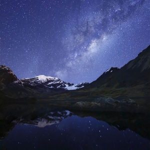 Mountain, Lake, and Milky Way