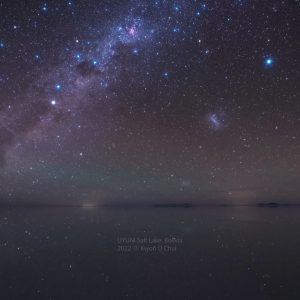 A Starry Night of Uyuni Salt Lake