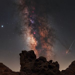 Milky Way and Perseid Meteor