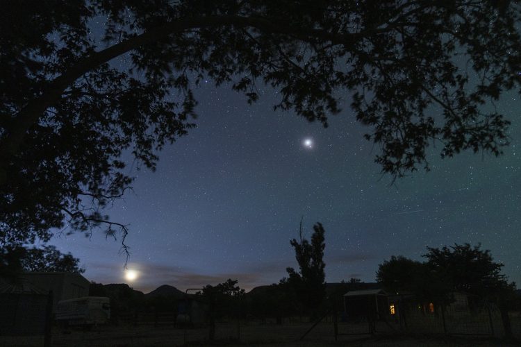 Conjunction of Jupiter and Mars with Venus