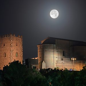 Buck Super Moon Over the Norma Castle