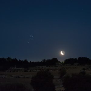 Conjunction of Moon and Pleiades