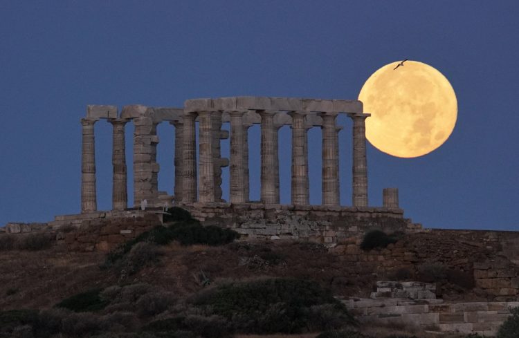 Full Moon Over the Temple of Poseidon