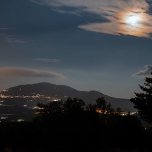 Moon Corona and a Lenticular Cloud