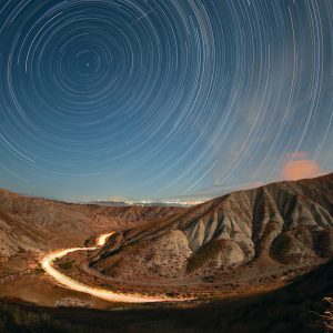 Star Trail at Cannizzola Badlands