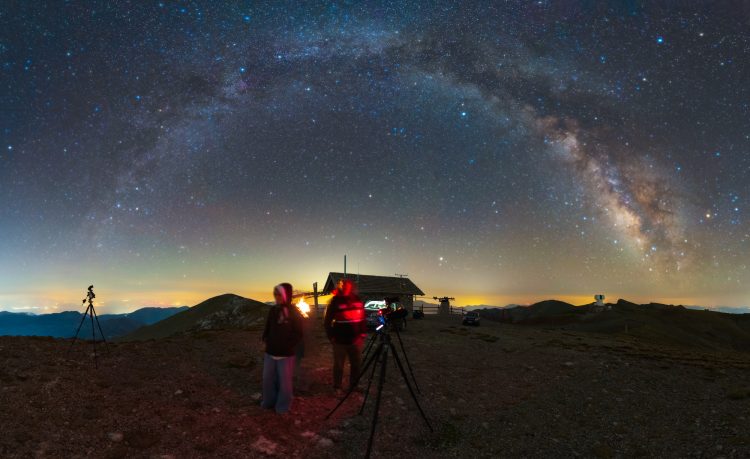 Milky Way Arch Over Helmos Observatory