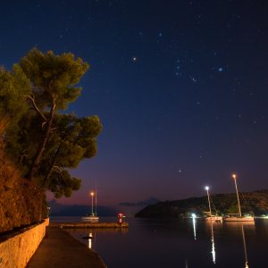 Rising of Orion Constellation and Sirius