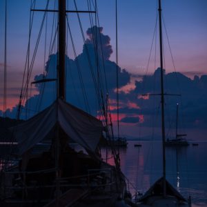 Rising of Crescent Moon and Venus