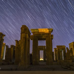 Star Trail and the Ancient Palace