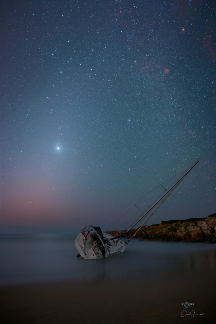 Venus in Zodiacal Light at Cala Mosca