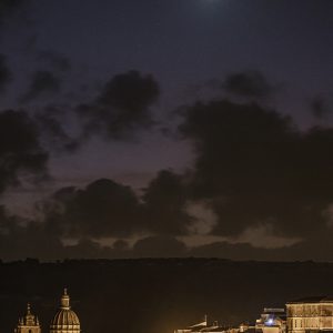 Waning Moon Over Ragusa Ibla