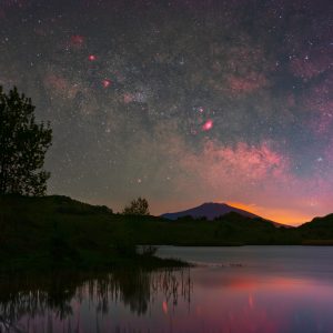 Galactic Center Above Biviere Lake