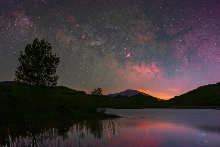 Galactic Center Above Biviere Lake