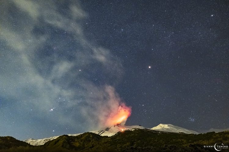 Mount Etna at Nightfall