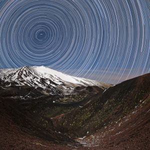 Start Trail Above Mount Etna