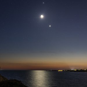 Jupiter, Venus, and Moon