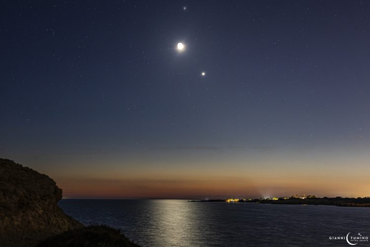 Jupiter, Venus, and Moon