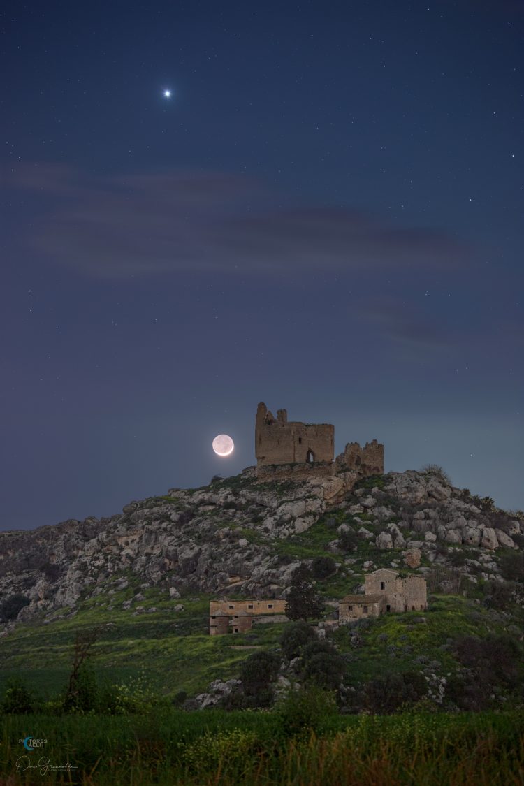 Moon and Venus Above Mongialino Castle