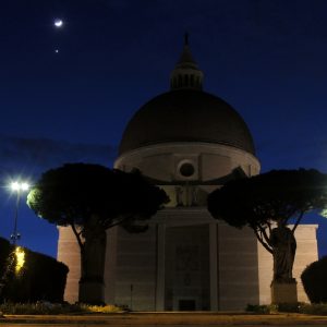 Moon and Venus Conjunction in Rome