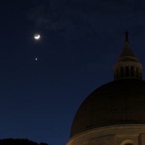 Moon and Venus Conjunction in Rome