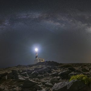 Milky Way Above the Favarix Lighthouse