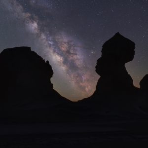 The Milky Way Over the White Desert