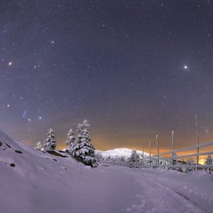 Planets Over Winter Wonderland