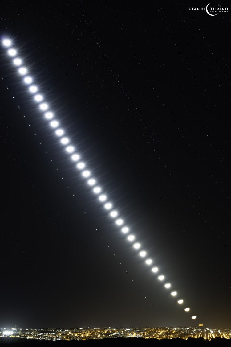 Moon and Jupiter in parallel