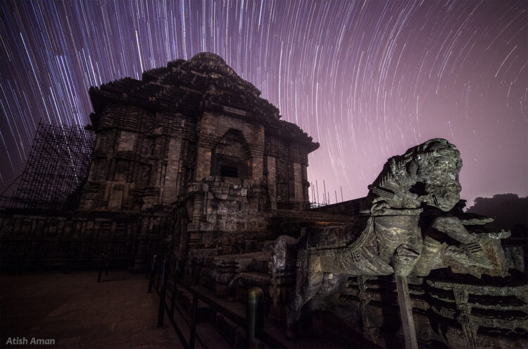 Startrails at Konark Sun Temple