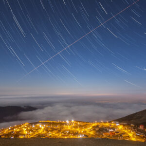 Star Trails Above the Village