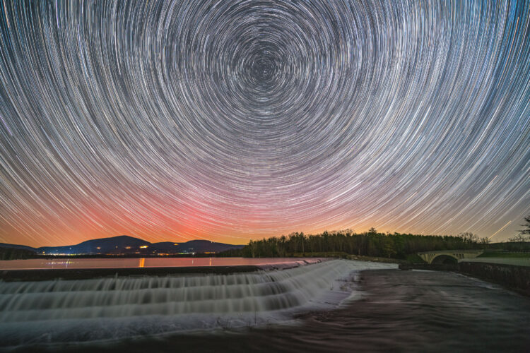 Ashokan Star Trails and Aurora