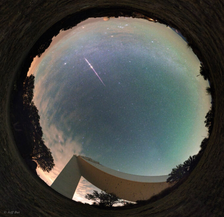 Fireball Over the McMath-Pierce Solar Telescope