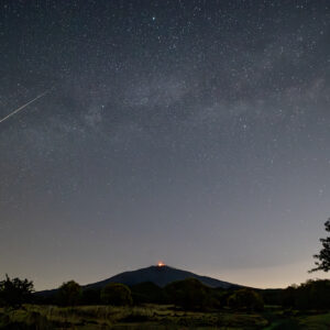 A Meteor Above the Volcano