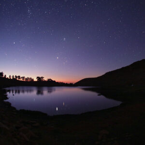 Jupiter and Mars Over Lake Kartal