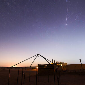 Pleiades, Jupiter, and a Perseid