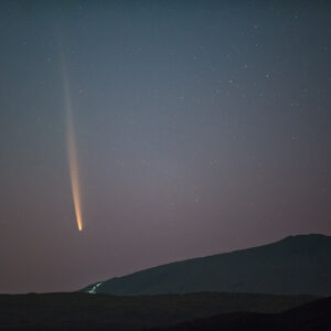 Comet Above the Hikers