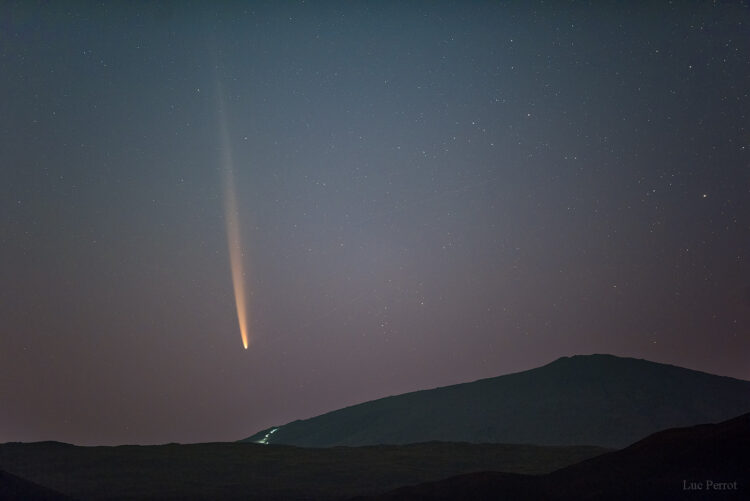 Comet Above the Hikers