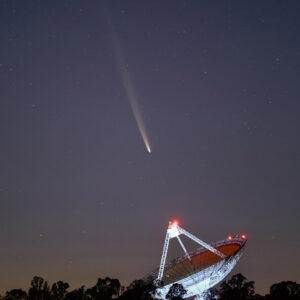 Comet T-A Over Parkes Radio Telescope