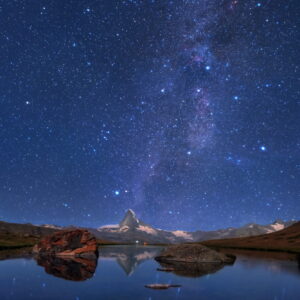 Summer Stars and Milky Way Above the Matterhorn