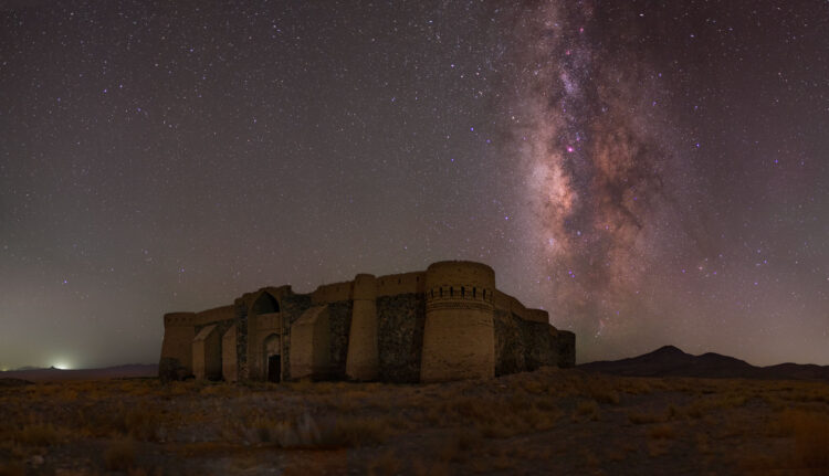 Beautiful Night Sky of Yaghmish Caravanserai