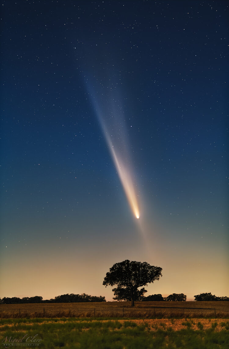 Comet with an Anti-Tail and Frontal Spike