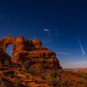 Comet from Arches National Park