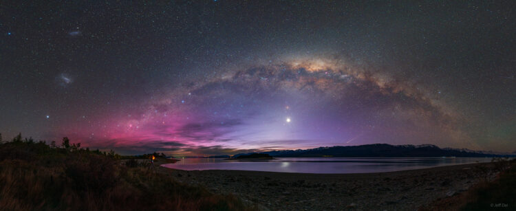 Comet and Aurora Australis Over New Zealand