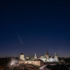 Comet Above an Ukrainian Fortress