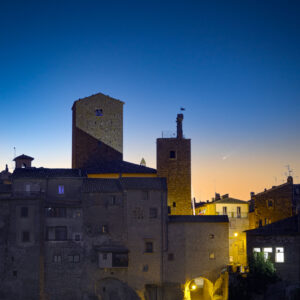 T-A Comet Above Medieval Village