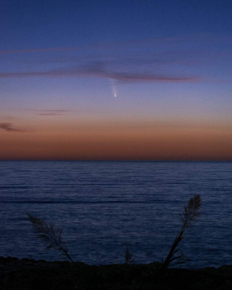 Comet T-A Over the Mediterranean Sea