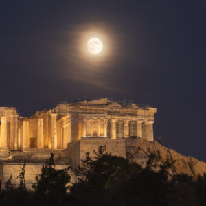 Hunter’s Moon Above Acropolis